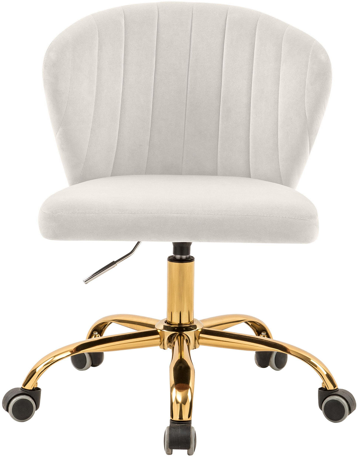 Finley Cream Velvet Office Chair - galleria furniture outlet