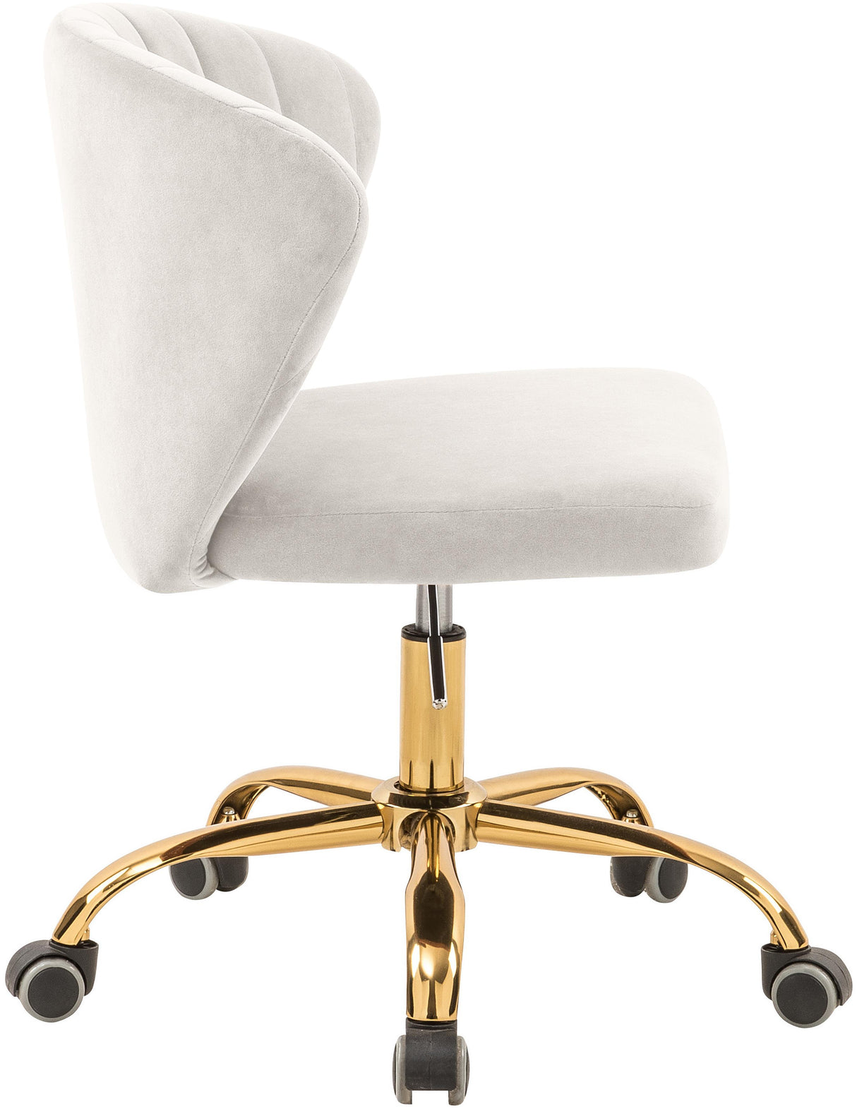 Finley Cream Velvet Office Chair - galleria furniture outlet