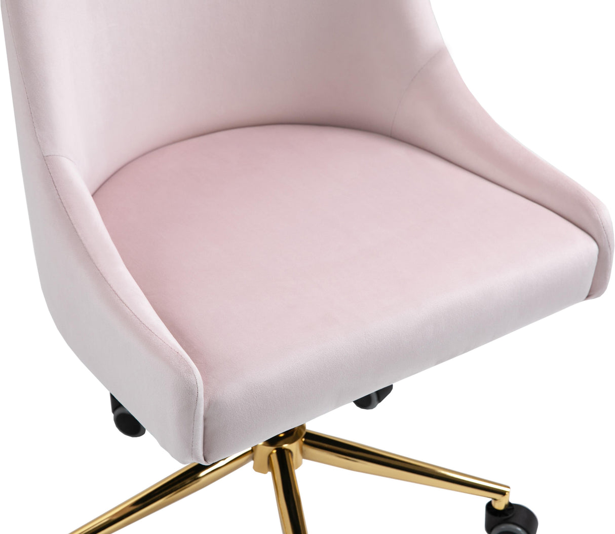 Karina Pink Velvet Office Chair - galleria furniture outlet