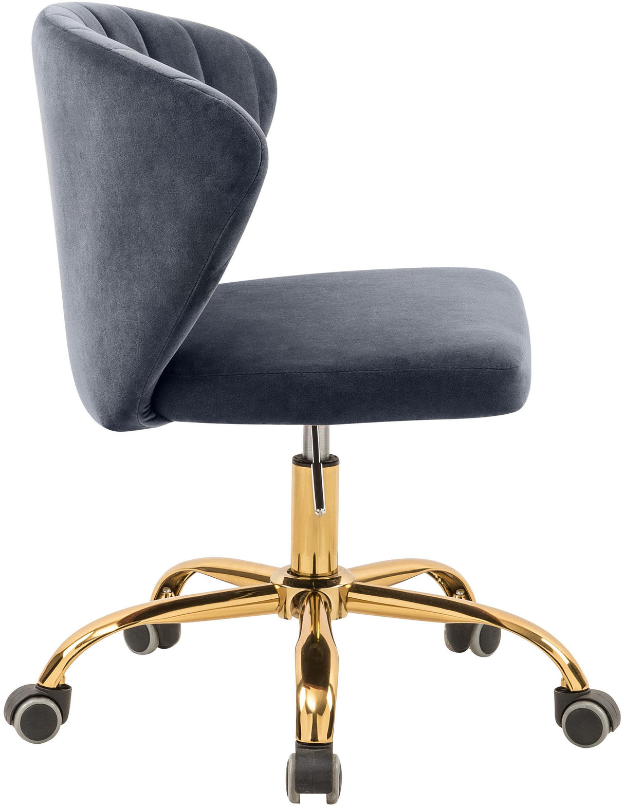 Finley Grey Velvet Office Chair - galleria furniture outlet