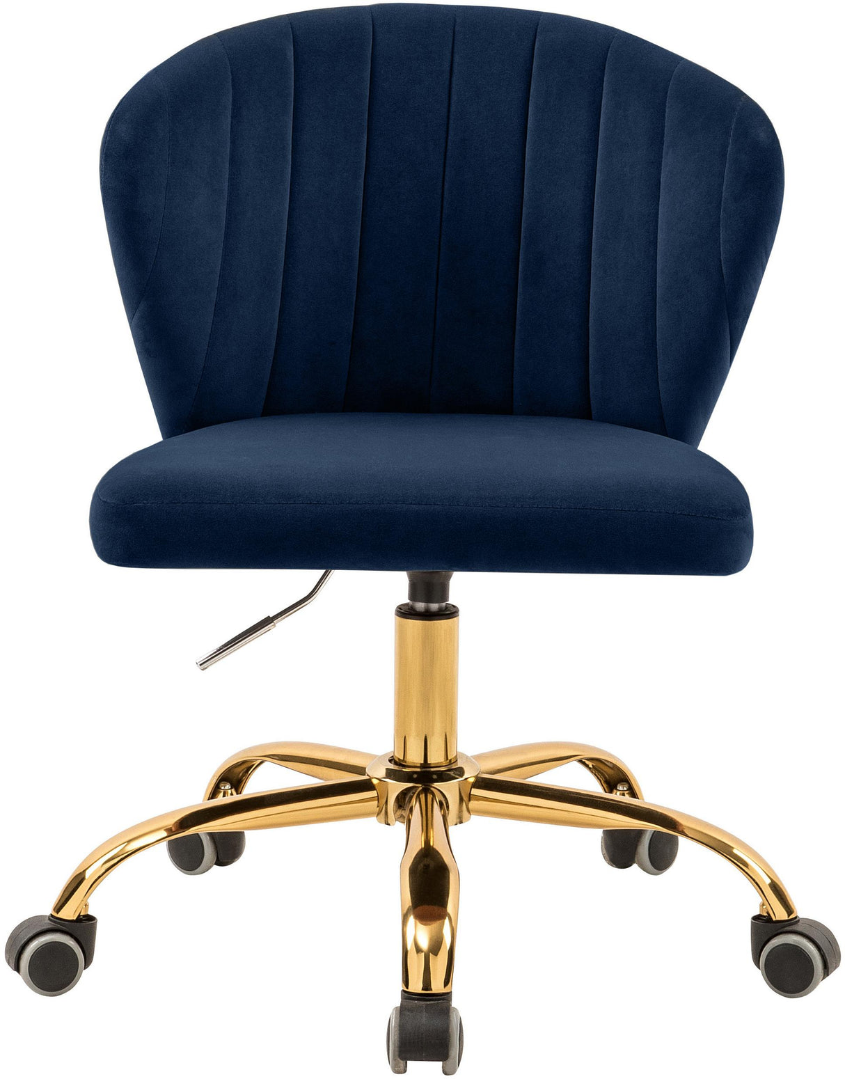 Finley Navy Velvet Office Chair - galleria furniture outlet