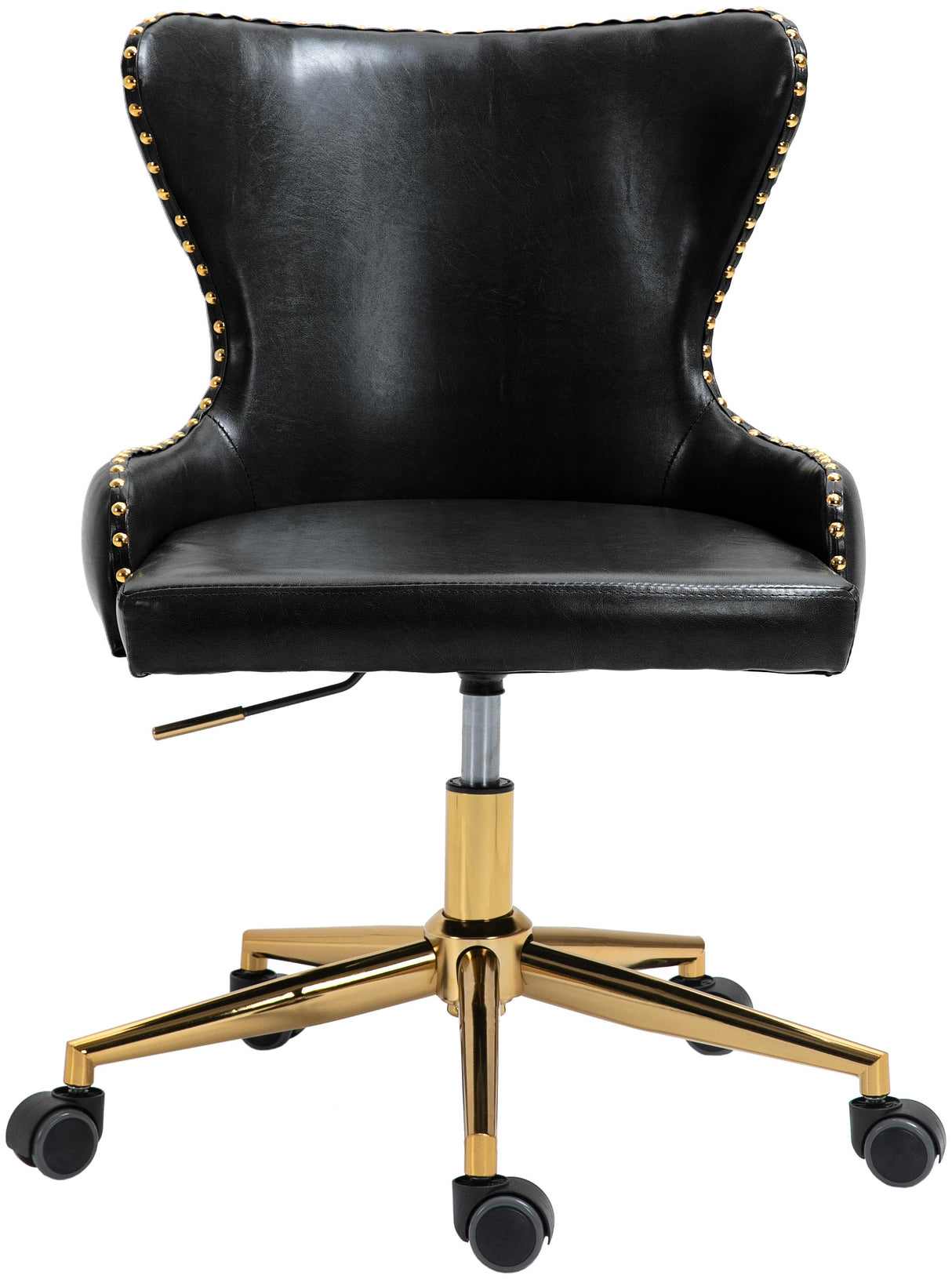 Hendrix Black Faux Leather Office Chair - galleria furniture outlet