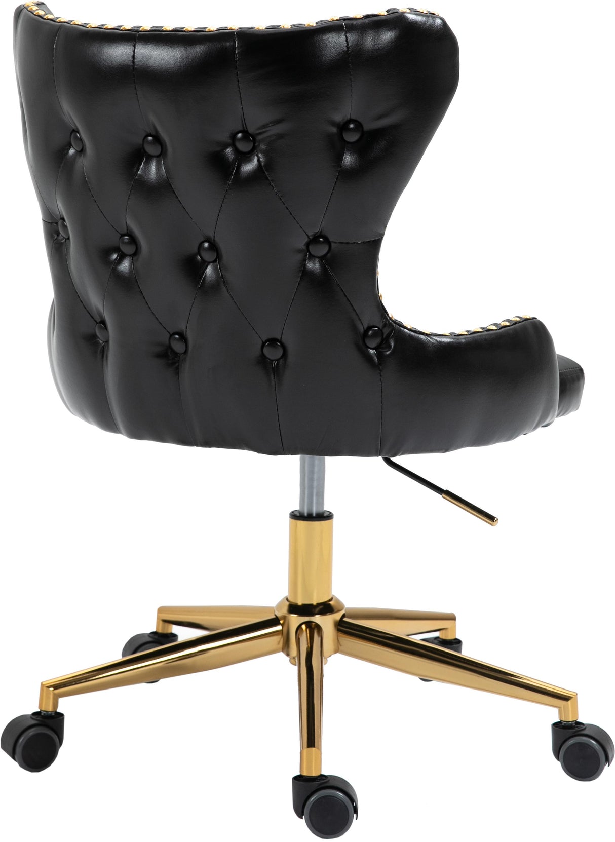 Hendrix Black Faux Leather Office Chair - galleria furniture outlet
