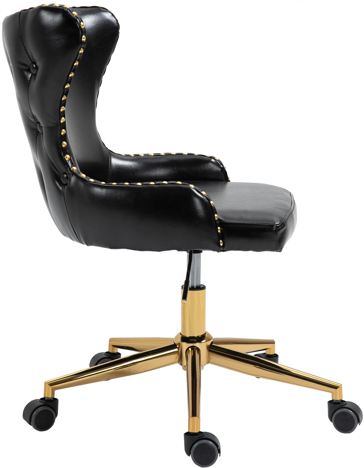 Hendrix Black Faux Leather Office Chair - galleria furniture outlet