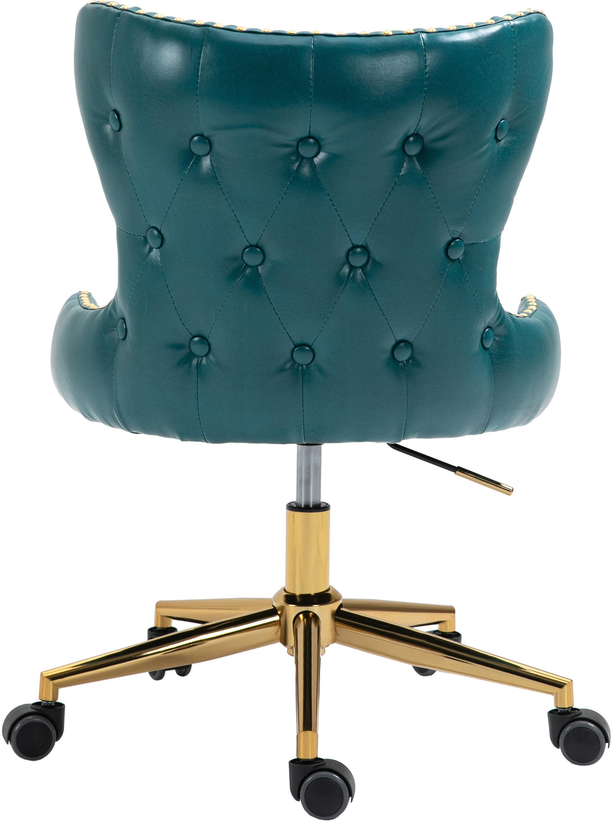 Hendrix Blue Faux Leather Office Chair - galleria furniture outlet