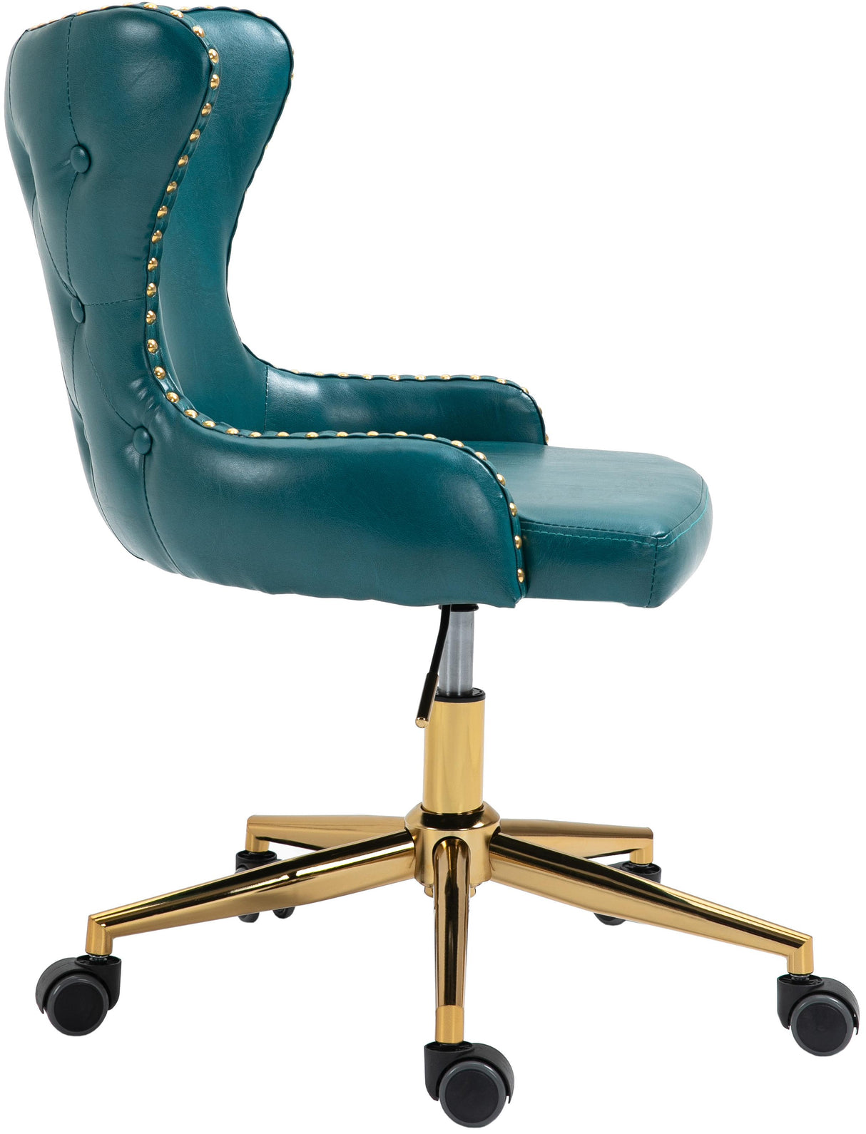 Hendrix Blue Faux Leather Office Chair - galleria furniture outlet
