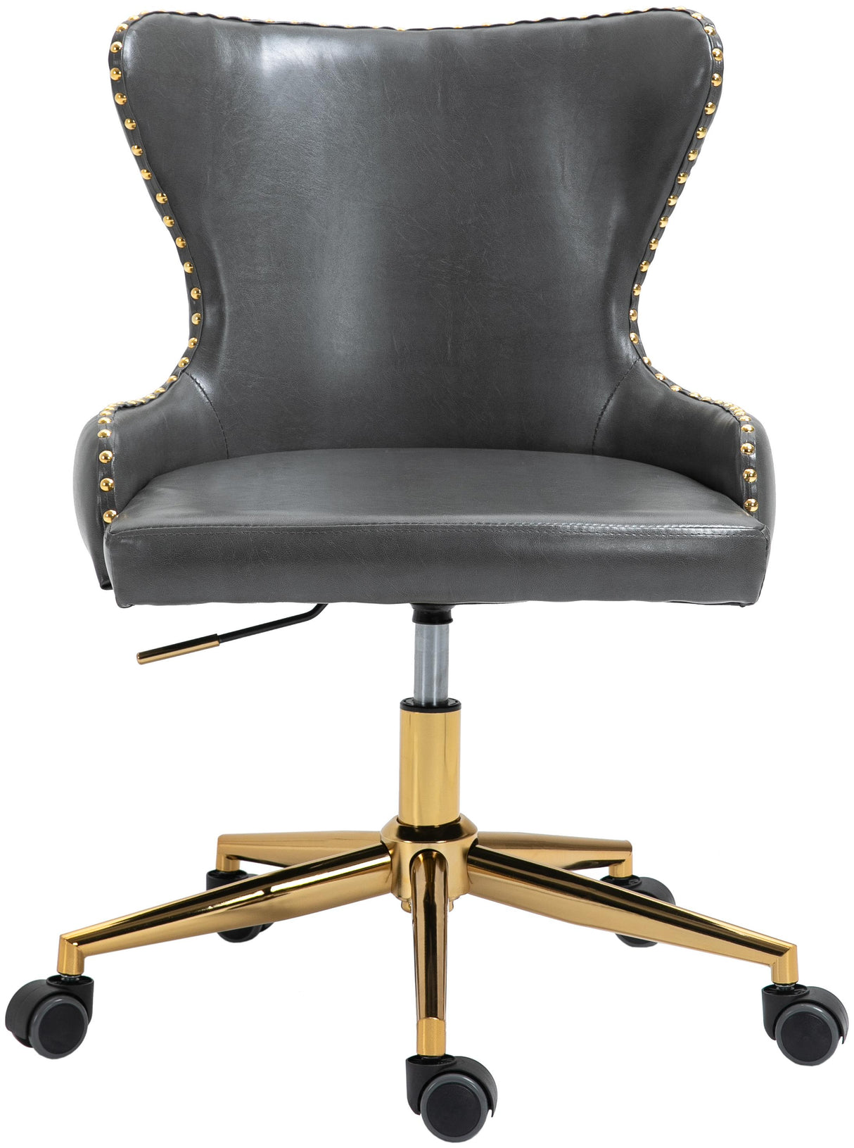 Hendrix Grey Faux Leather Office Chair - galleria furniture outlet