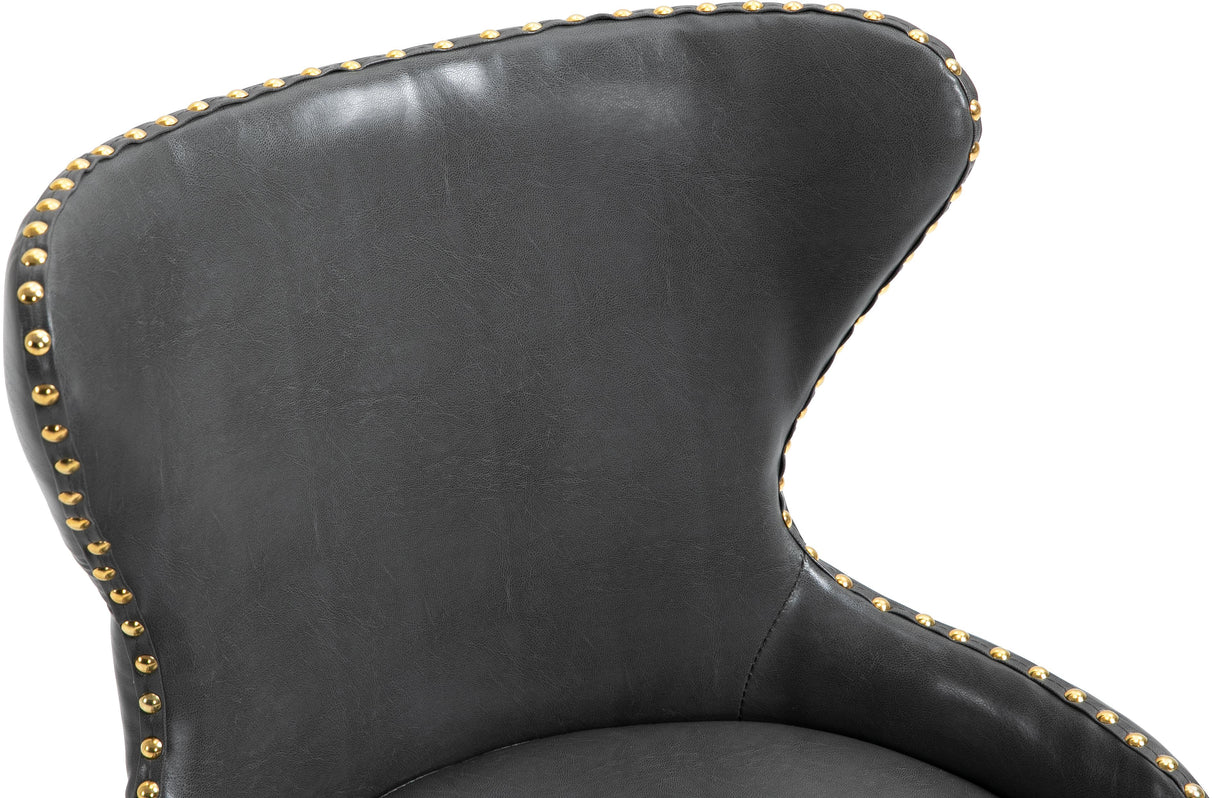 Hendrix Grey Faux Leather Office Chair - galleria furniture outlet