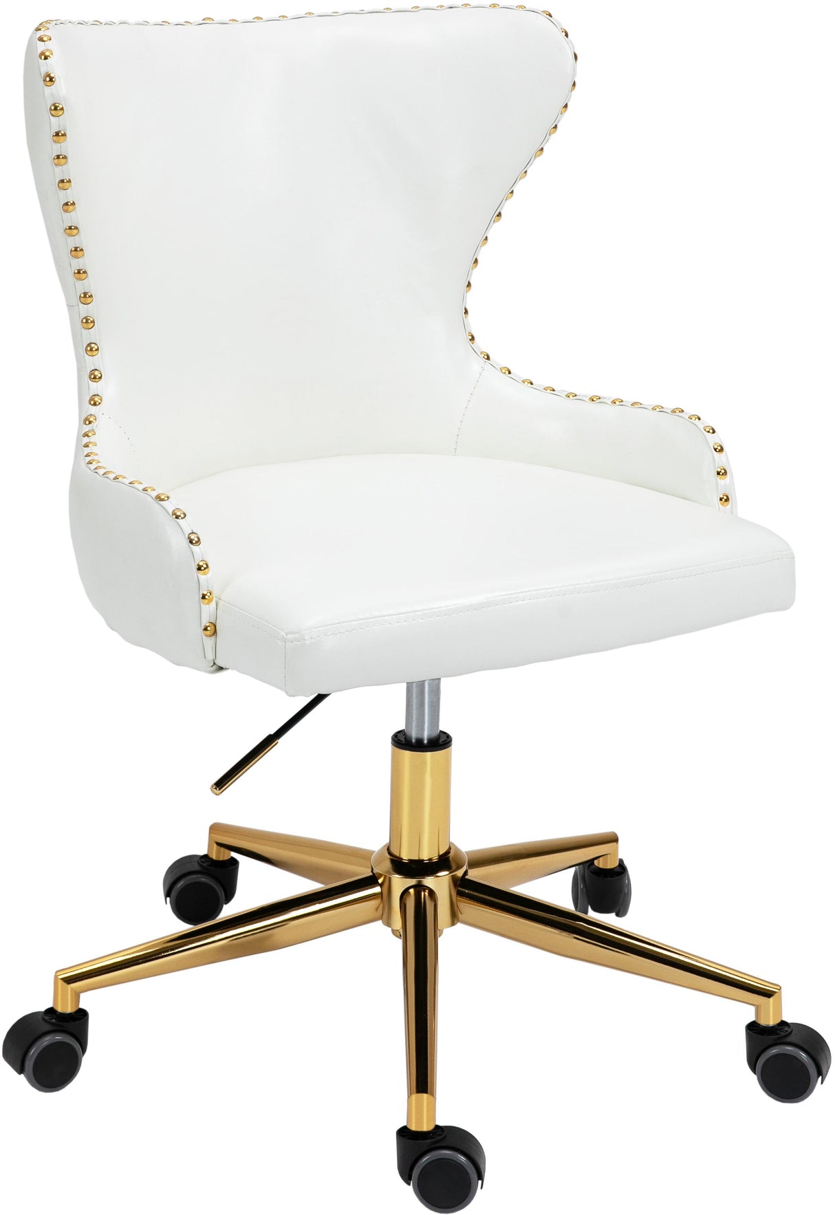 Hendrix White Faux Leather Office Chair - galleria furniture outlet