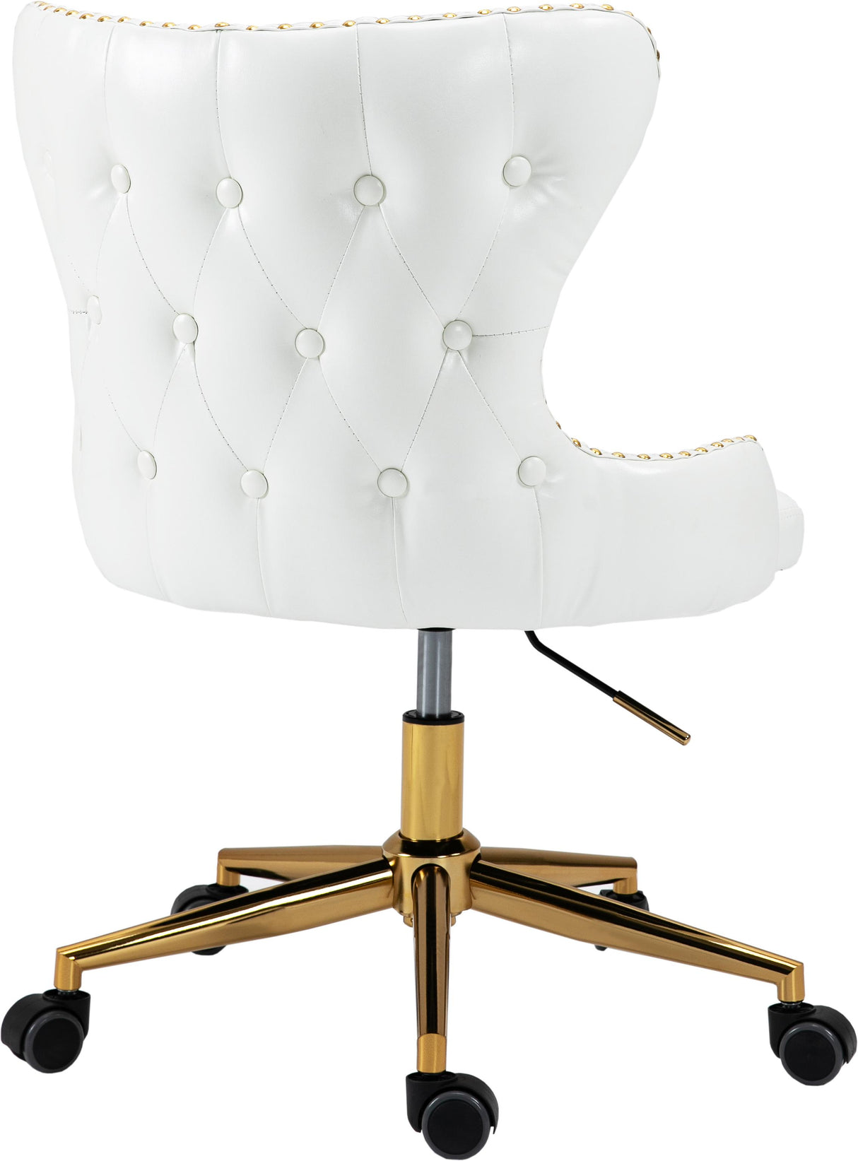 Hendrix White Faux Leather Office Chair - galleria furniture outlet