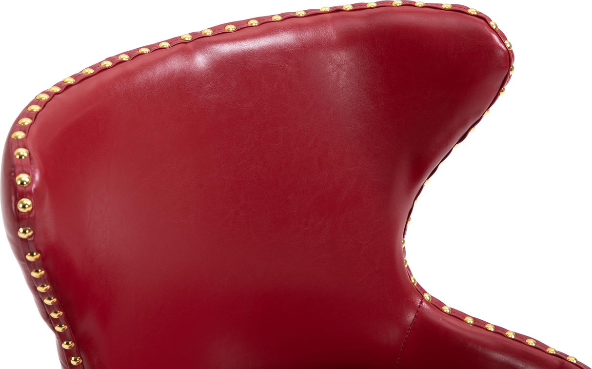 Hendrix Red Faux Leather Office Chair - galleria furniture outlet