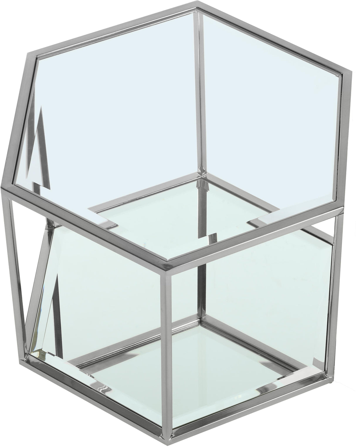 Sei Brushed Chrome Coffee Table - galleria furniture outlet