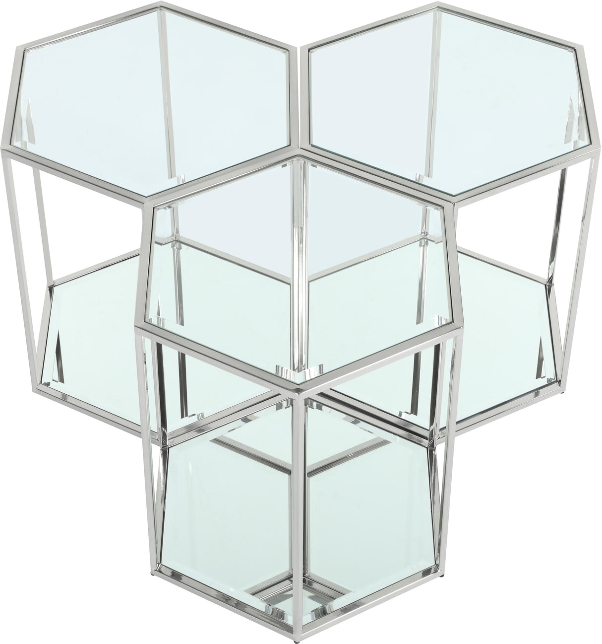 Sei Chrome End Table - galleria furniture outlet