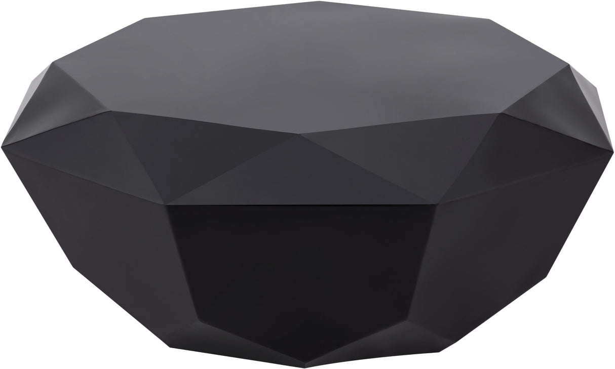 Gemma Matte Black Coffee Table - galleria furniture outlet