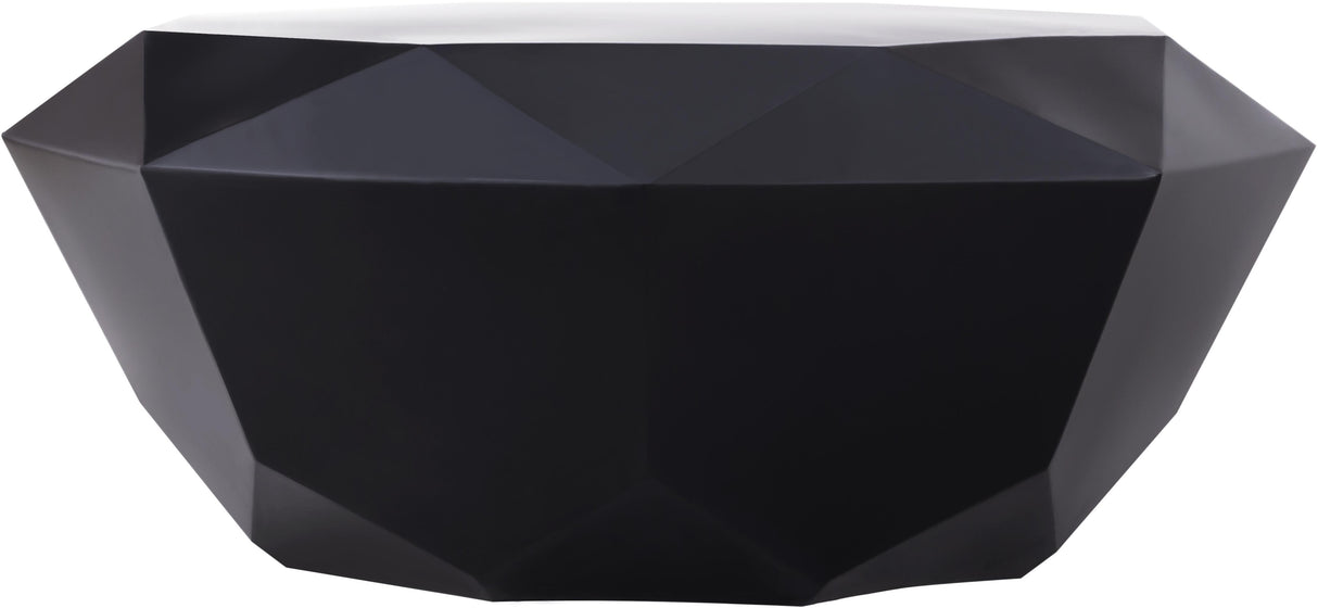 Gemma Matte Black Coffee Table - galleria furniture outlet