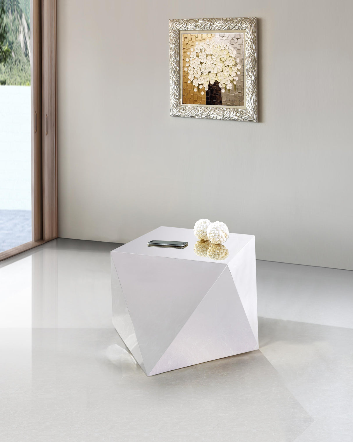 Gemma Silver End Table - galleria furniture outlet