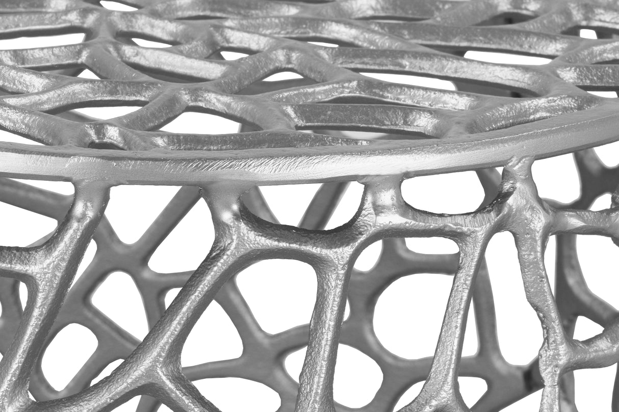 Priya Silver End Table - galleria furniture outlet