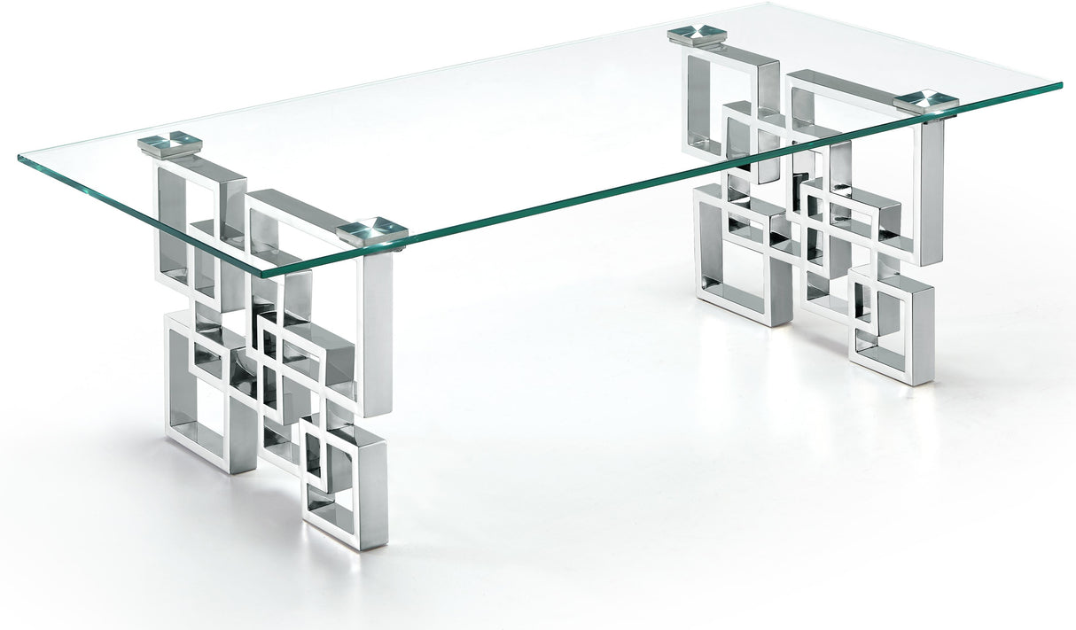 Alexis Chrome Coffee Table - galleria furniture outlet