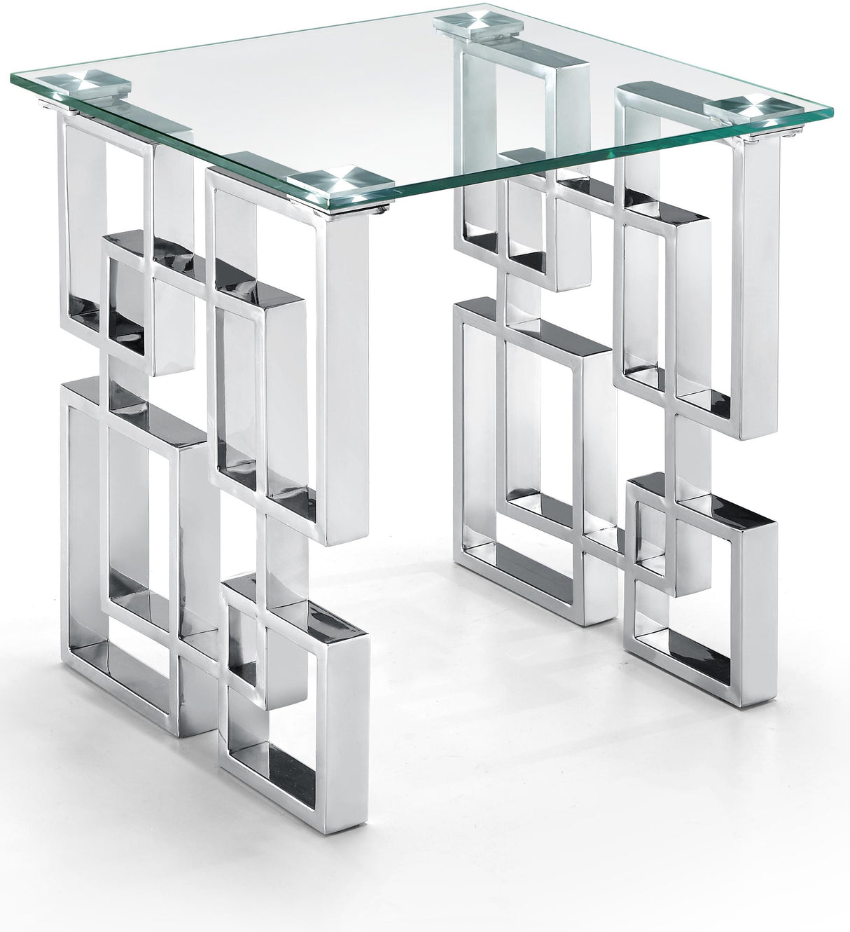 Alexis Chrome End Table - galleria furniture outlet