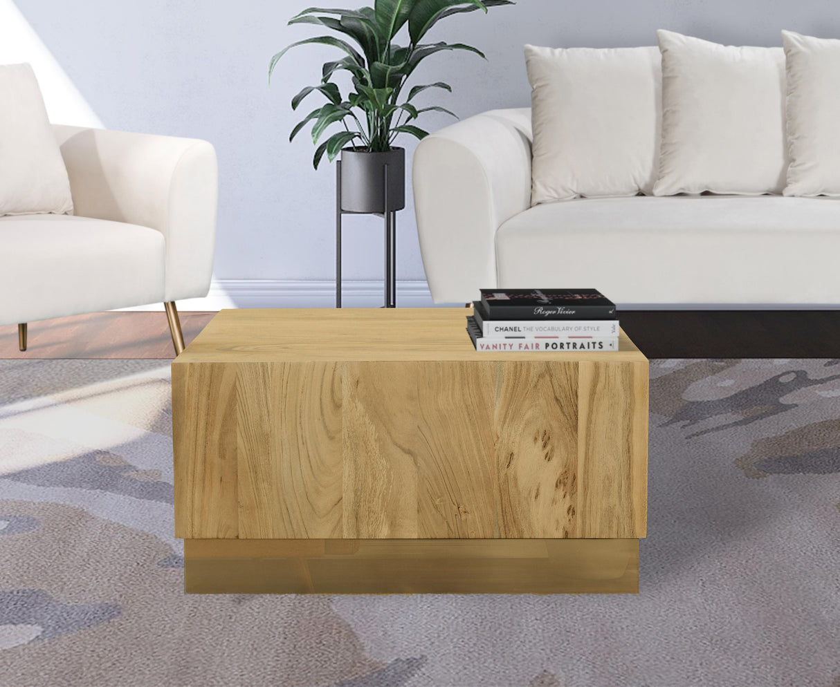 Acacia Gold Coffee Table - galleria furniture outlet