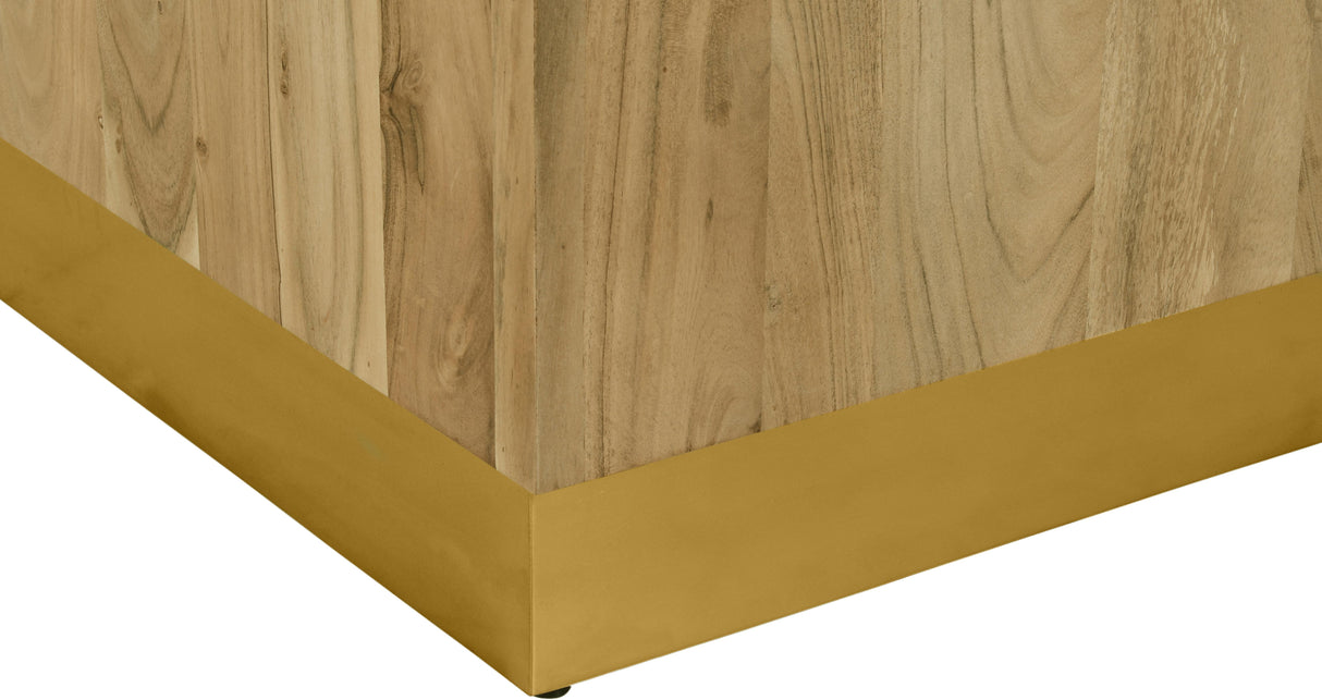 Acacia Gold End Table - galleria furniture outlet