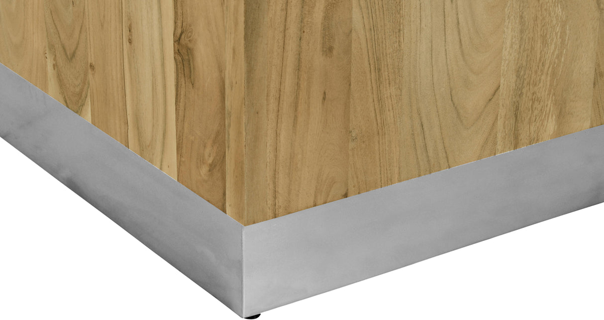 Acacia Chrome Coffee Table - galleria furniture outlet