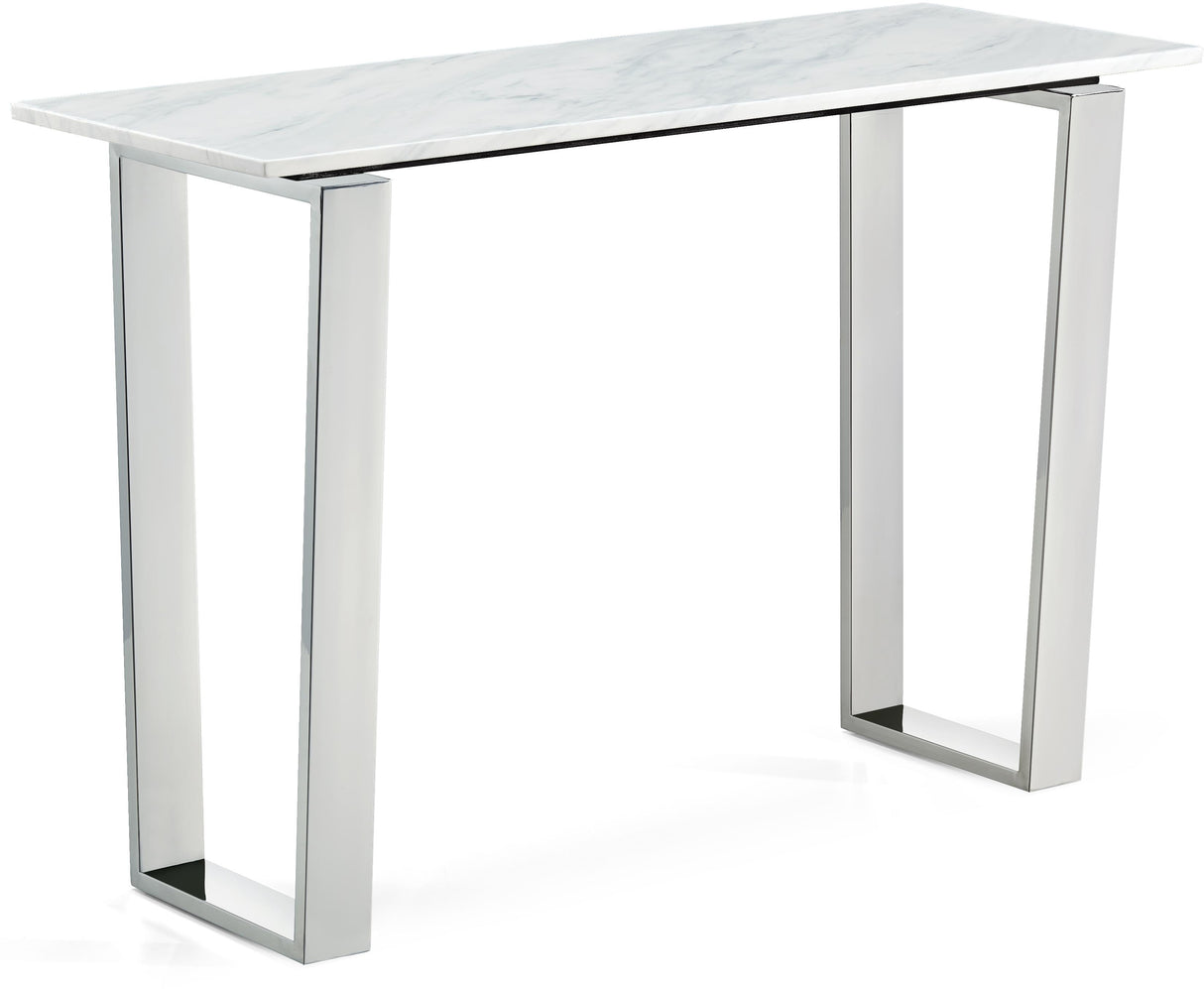 Carlton Chrome Console Table - galleria furniture outlet