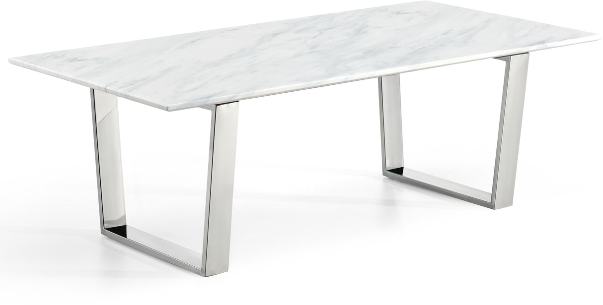 Carlton Chrome Coffee Table - galleria furniture outlet