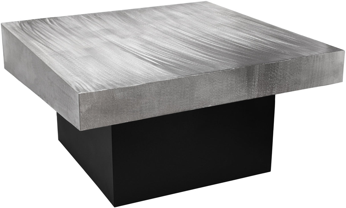 Palladium Silver Coffee Table - galleria furniture outlet