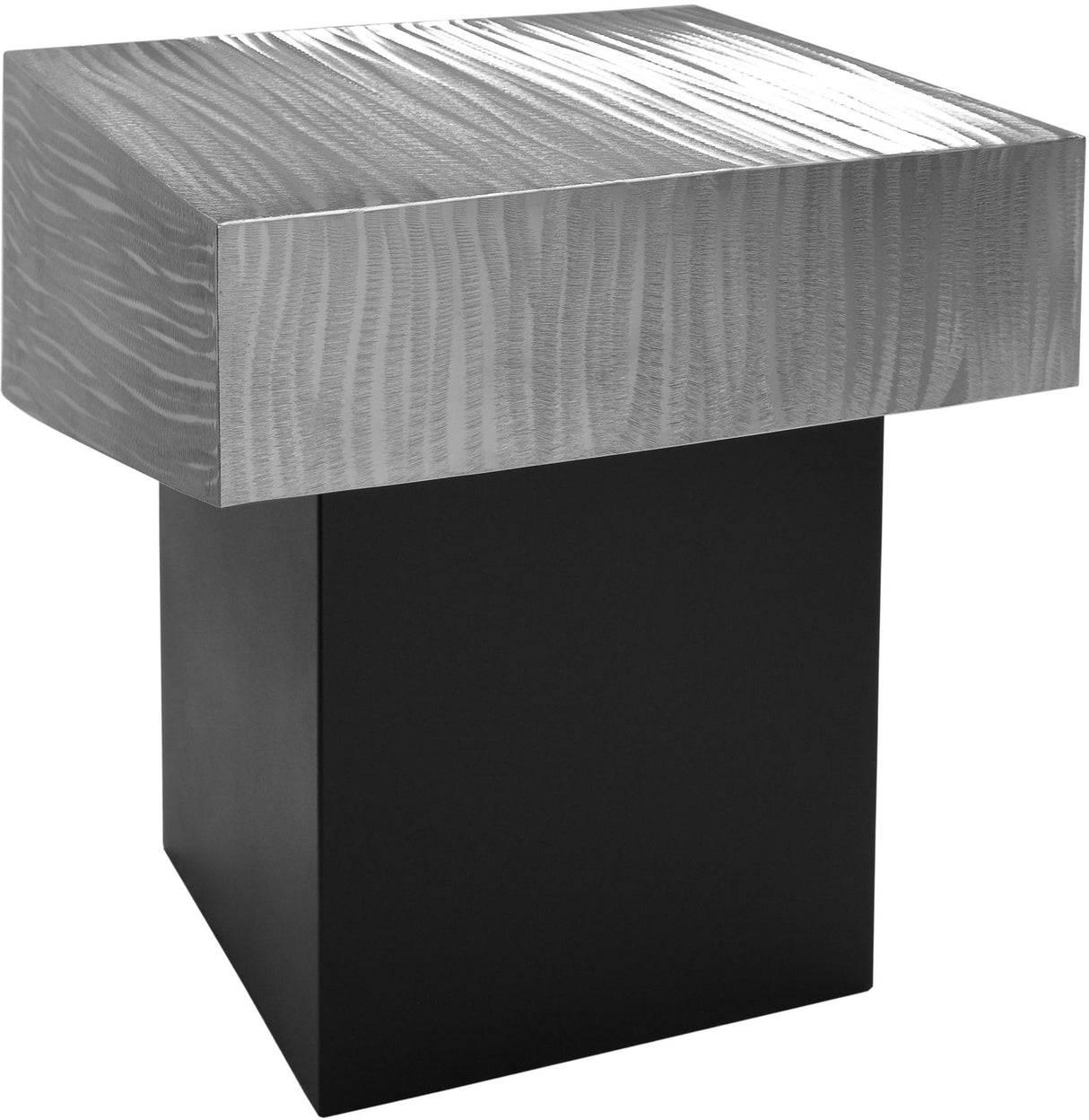 Palladium Silver End Table - galleria furniture outlet