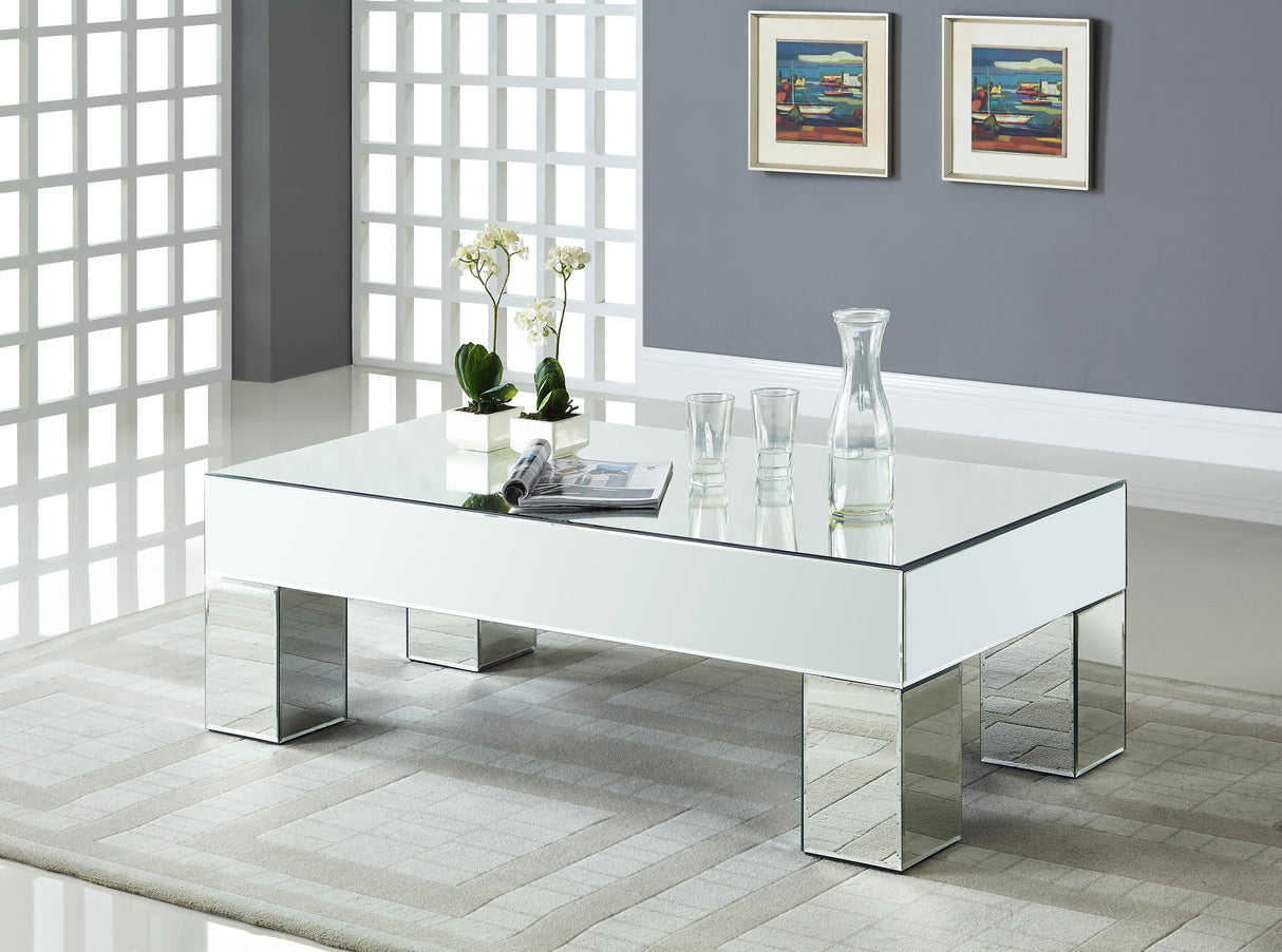 Lainy Mirrored Coffee Table - galleria furniture outlet