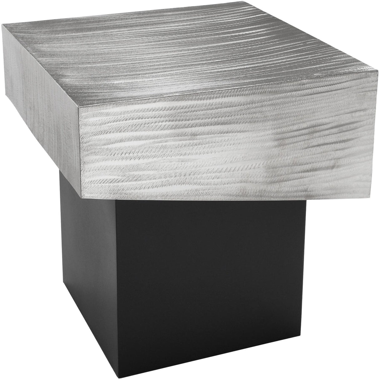 Palladium Silver End Table - galleria furniture outlet