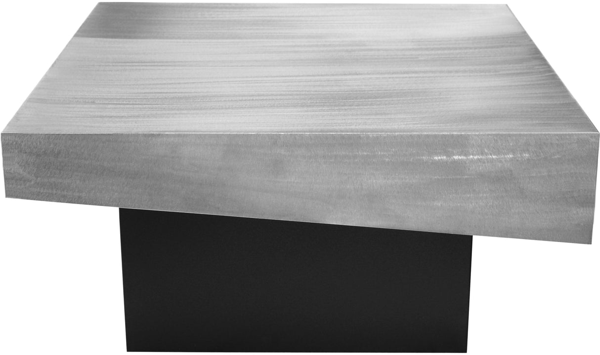 Palladium Silver Coffee Table - galleria furniture outlet