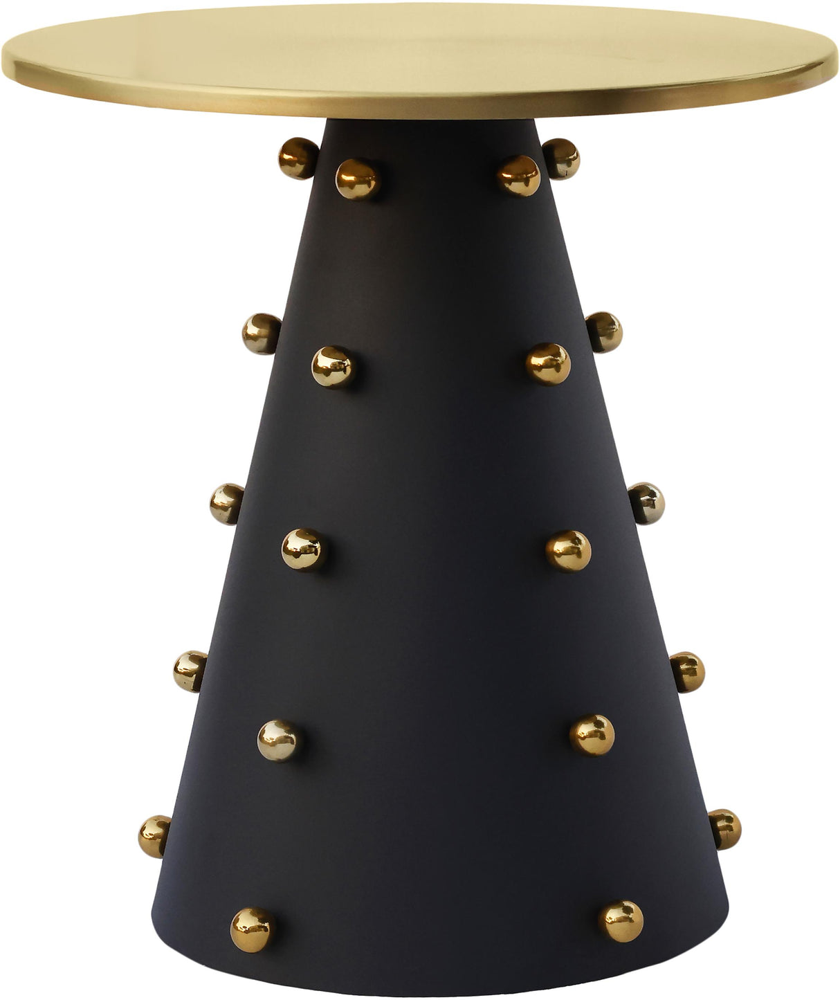 Raven Black / Gold End Table - galleria furniture outlet