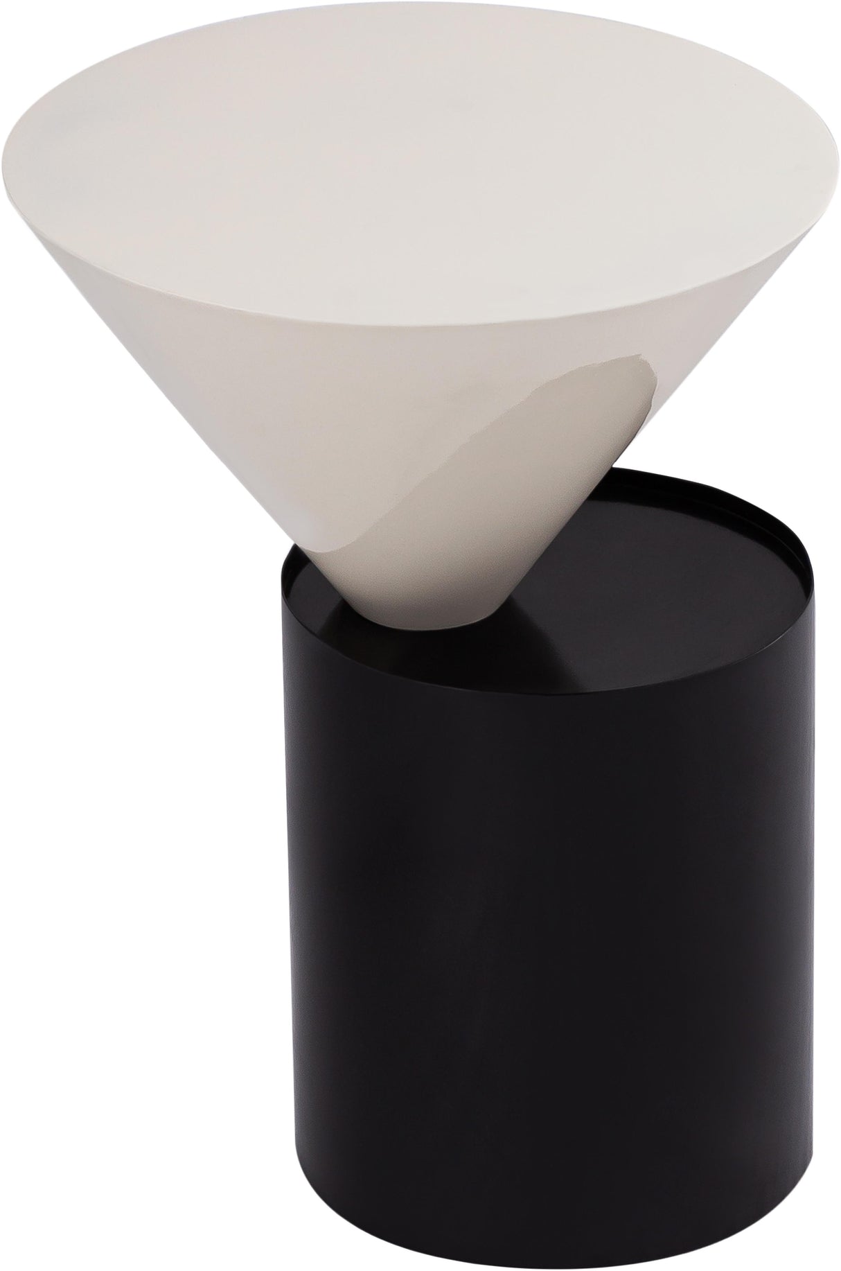 Damon White End Table - galleria furniture outlet