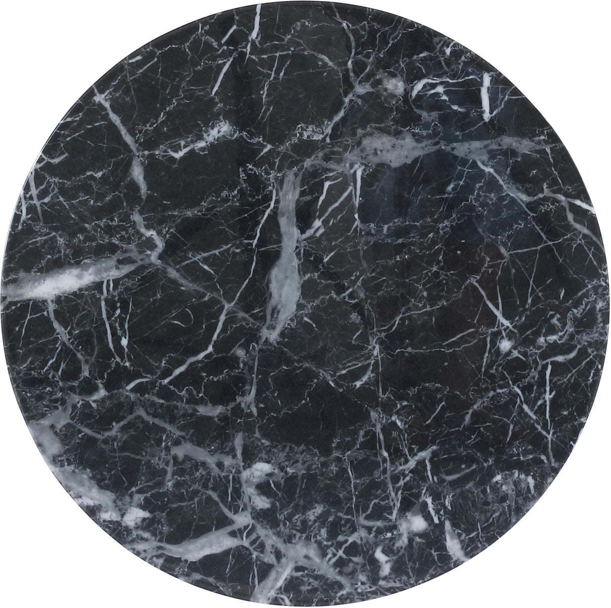 Omni Black Faux Marble End Table - galleria furniture outlet
