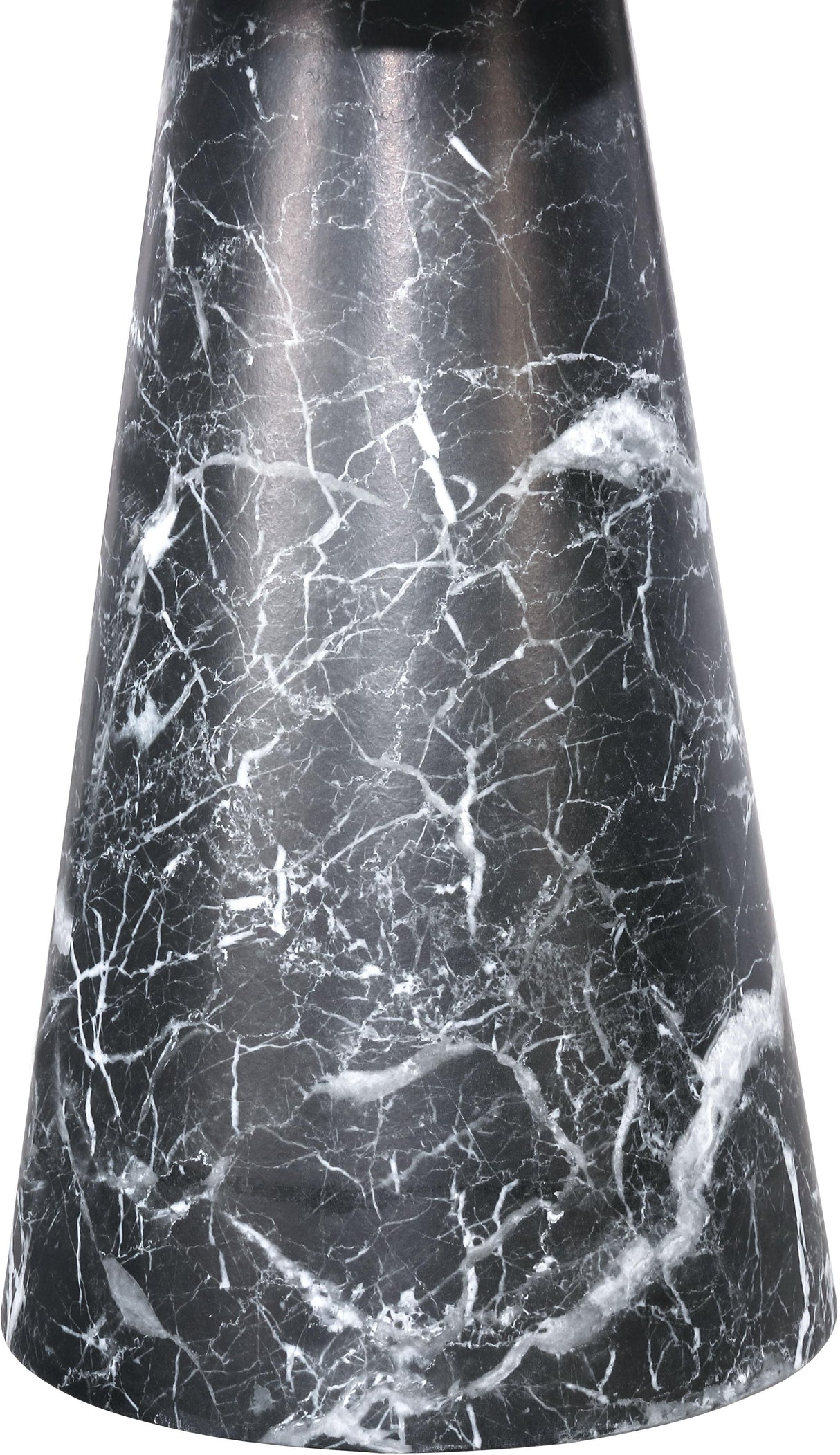 Omni Black Faux Marble End Table - galleria furniture outlet