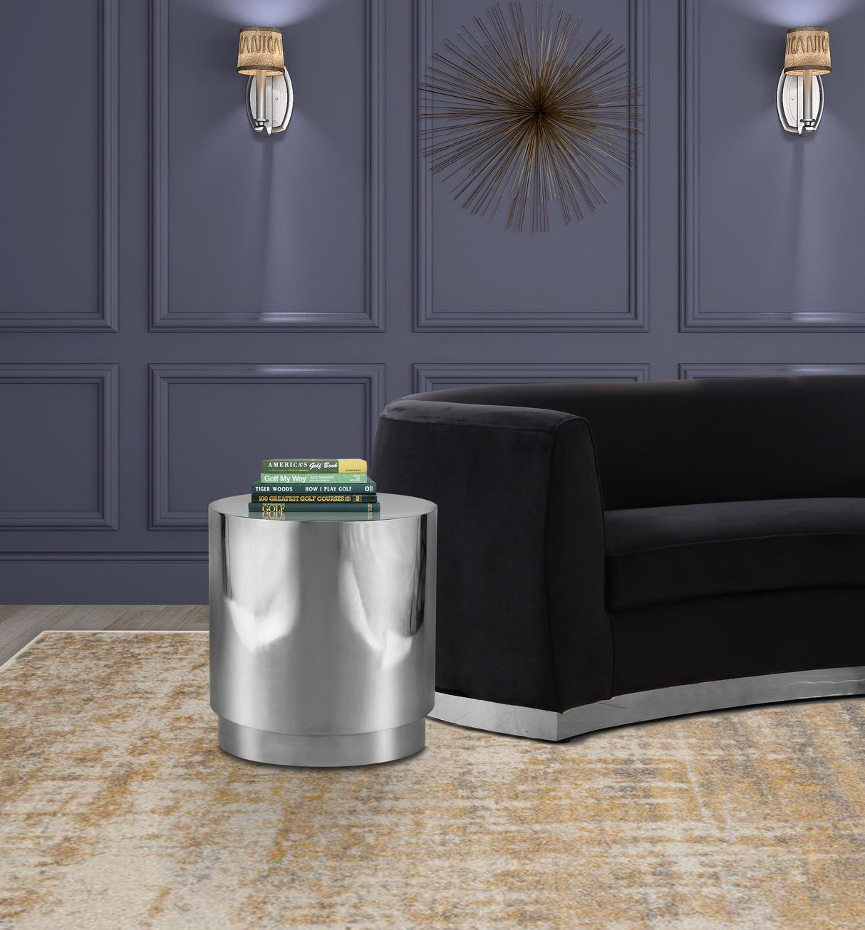 Jazzy Silver End Table - galleria furniture outlet