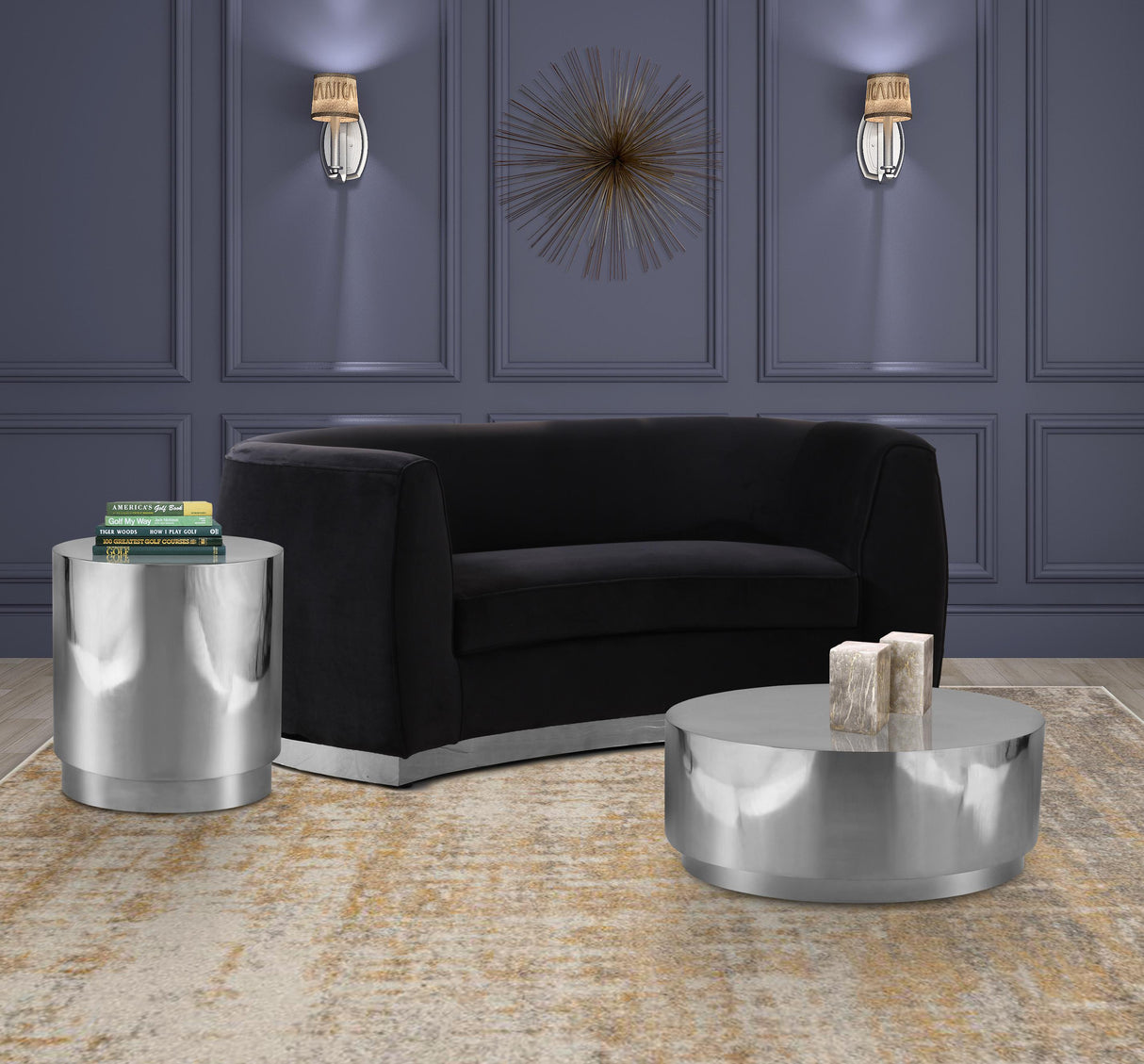 Jazzy Silver End Table - galleria furniture outlet