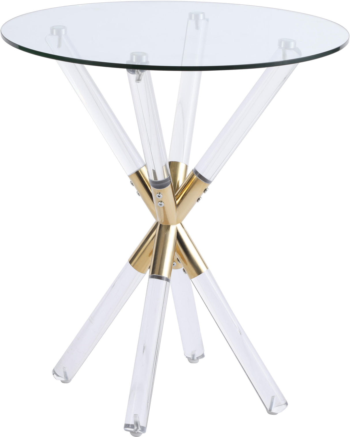 Mercury Acrylic/Gold End Table - galleria furniture outlet