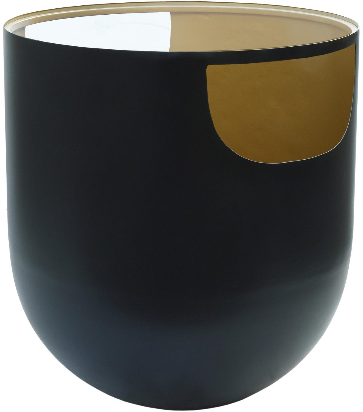 Doma Black / Gold End Table - galleria furniture outlet