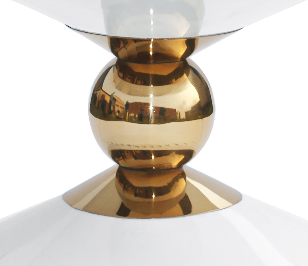 Malia White / Gold Coffee Table - galleria furniture outlet
