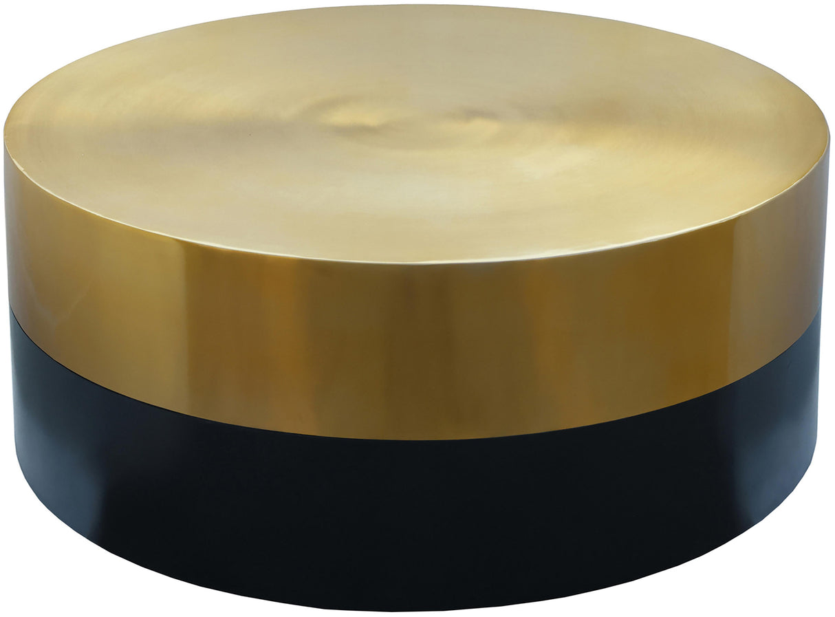 Sun Black / Gold Coffee Table - galleria furniture outlet