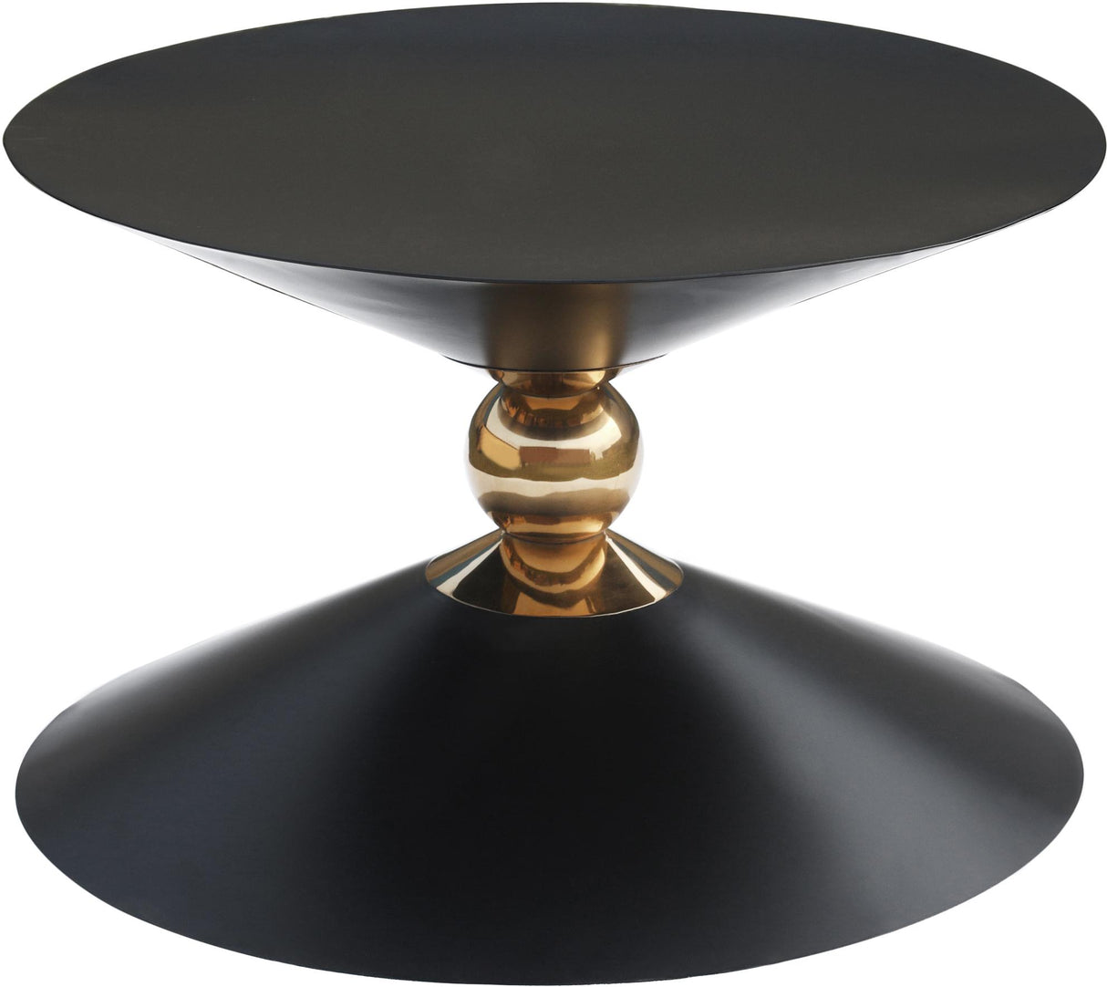 Malia Black / Gold Coffee Table - galleria furniture outlet