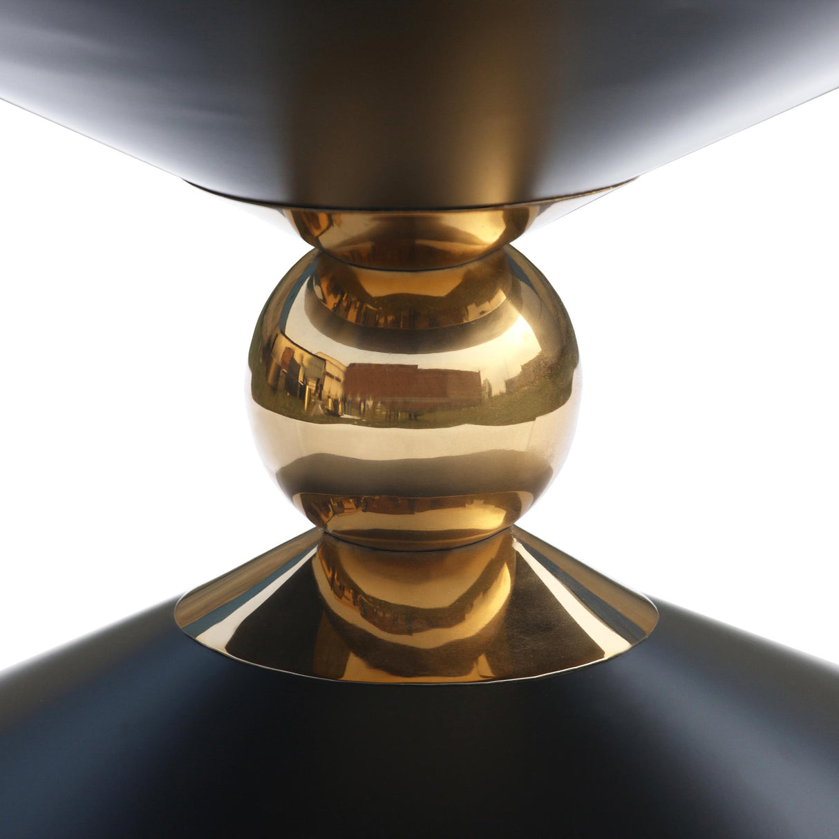 Malia Black / Gold Coffee Table - galleria furniture outlet