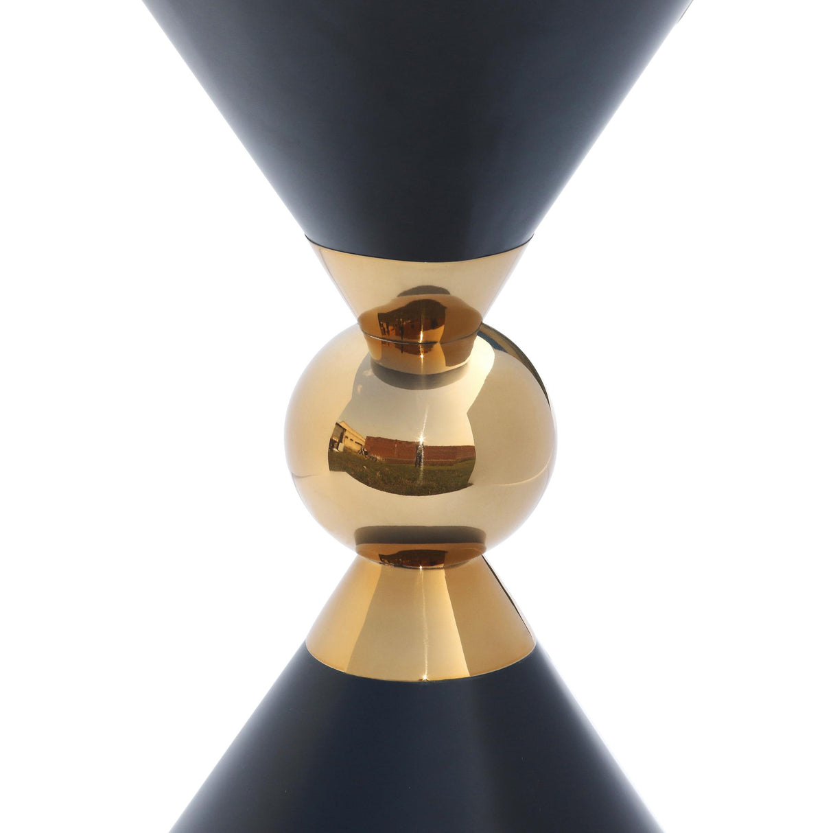 Malia Black / Gold End Table - galleria furniture outlet