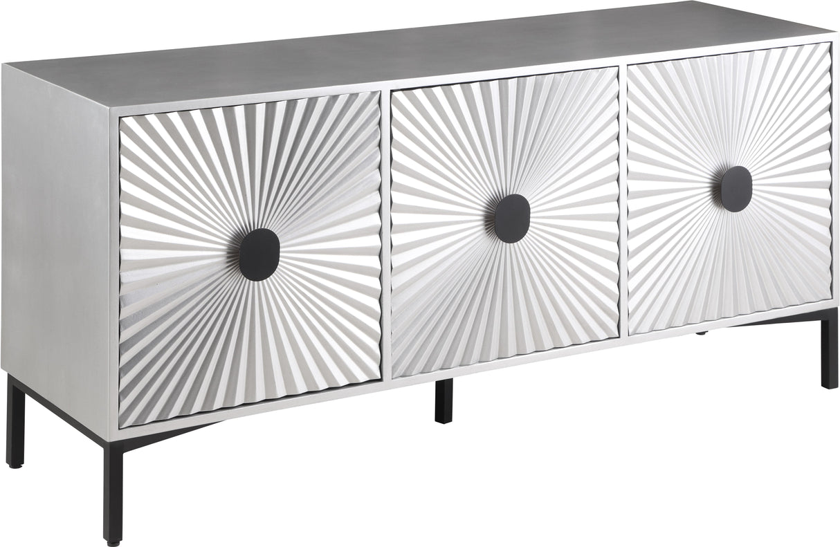 Glitz Antique Silver Sideboard/Buffet - galleria furniture outlet