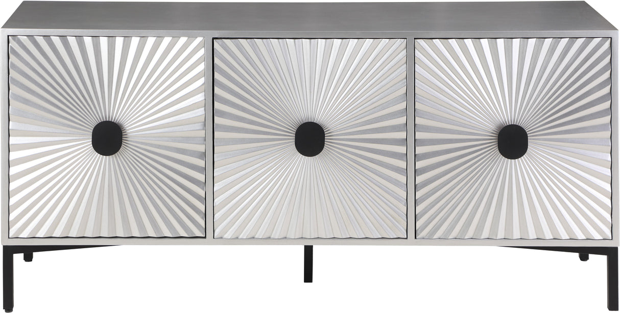 Glitz Antique Silver Sideboard/Buffet - galleria furniture outlet