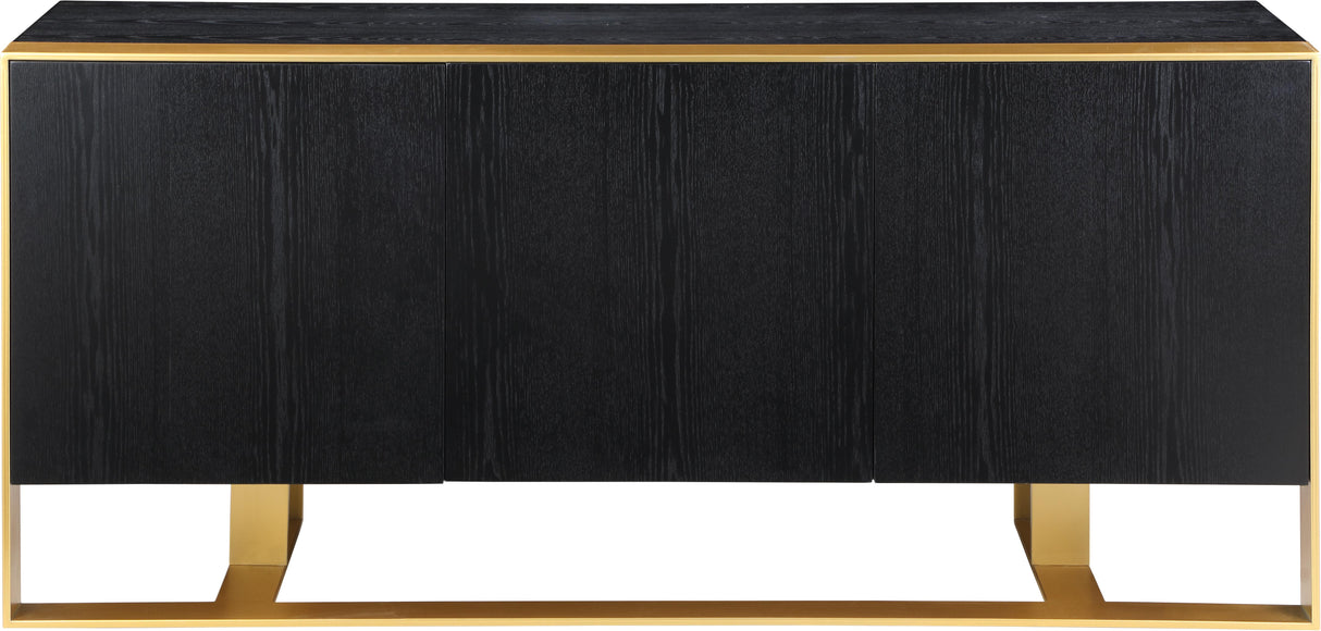 Sherwood Black Wood Sideboard/Buffet - galleria furniture outlet