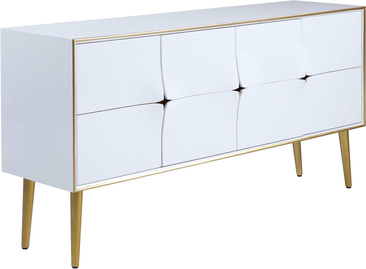 Pop White / Gold Sideboard/Buffet - galleria furniture outlet